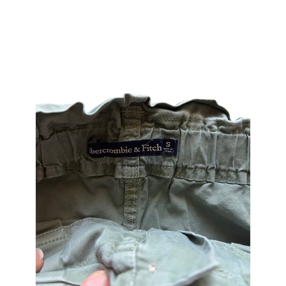 Mini Skirt Paperbag Utility Abercrombie & Fitch Womens Small‎ Green Belted Cargo - Picture 2 of 3